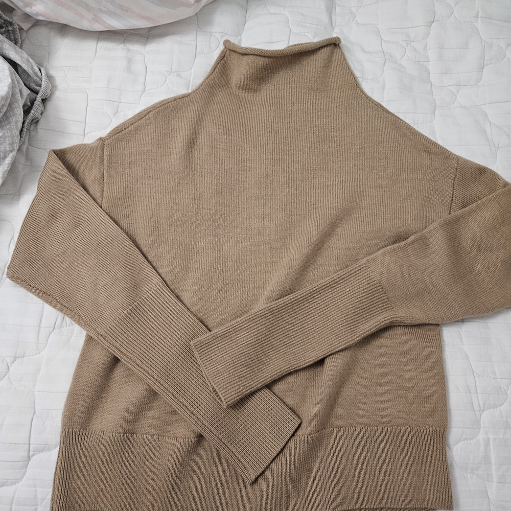 Cozy Tan Turtleneck Sweater